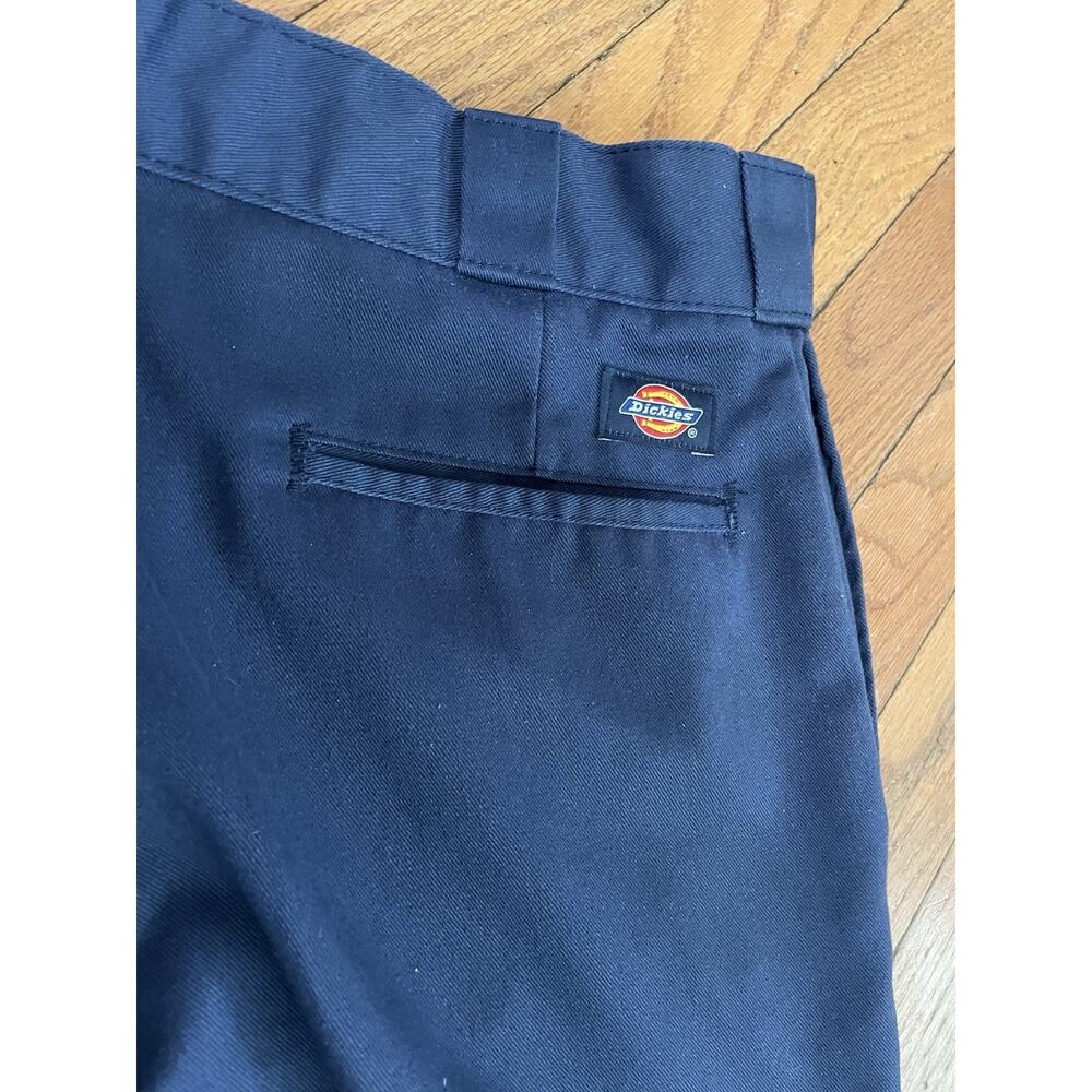 Dickies 874 Original Fit Work Pants Mens 34x29 Navy Blue Flat Front Chino 874NV - Picture 13 of 14